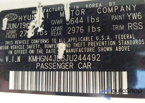 2018 Genesis G80 3.3T Sport from USA, damaged, VIN KMHGN4JB8JU244492